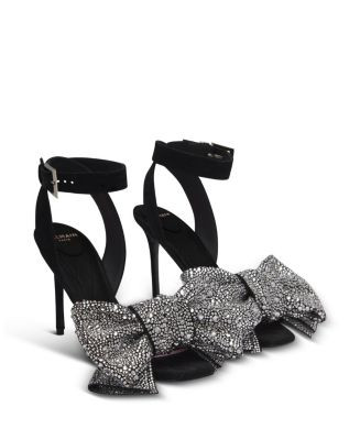 Balmain Women's Suede Ruby Heels with Rhinestone Bows  | Bloomingdale's Shoes | Bloomingdale's (US)