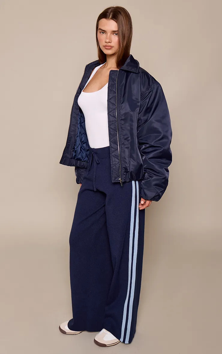 Side Stripe Knit Trouser | Boohoo.com (UK & IE)