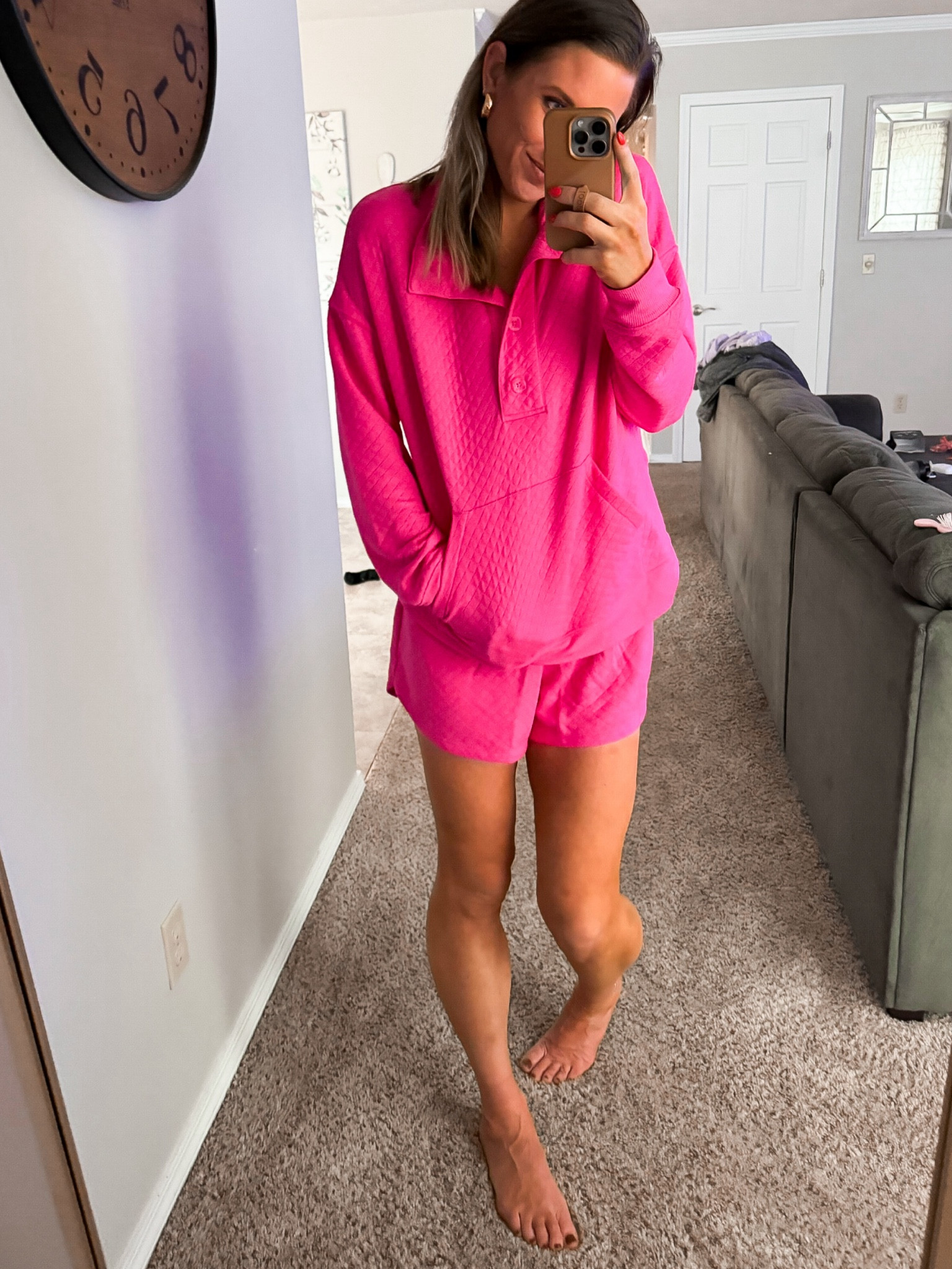 Target pj set | only $20 | so soft 
Runs tts. Wearing a medium for an oversized fit. 

#shesback #pjsets #socialmediabreak #finds #hello 

#LTKstyletip #LTKfamily #LTKfindsunder50