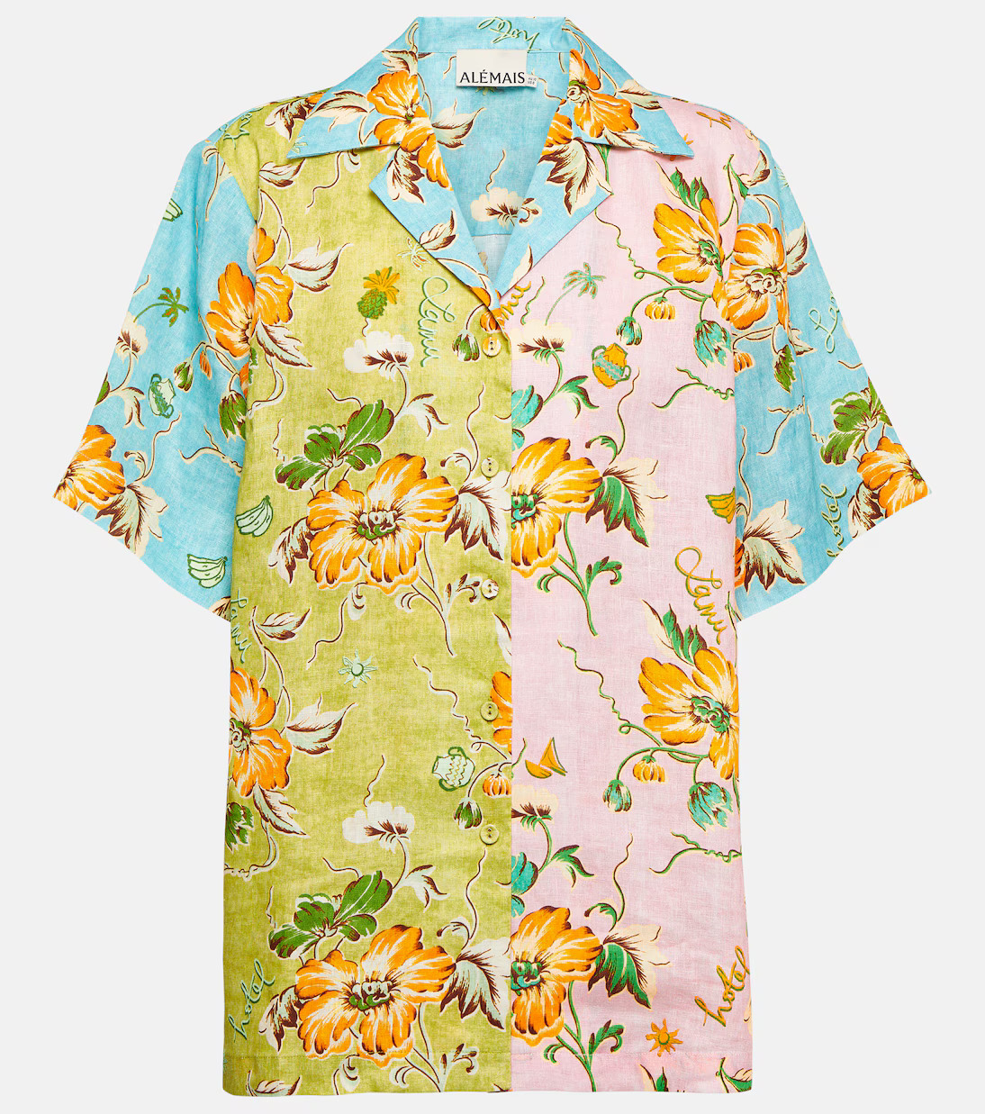 Mana floral patchwork linen shirt | Mytheresa (US/CA)