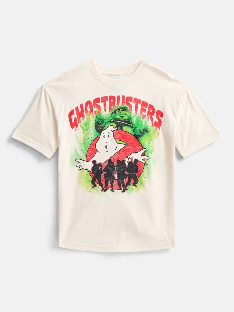 Ghostbusters Little Boys and Big Boys Halloween Graphic Tee, Sizes 4-18 | Walmart (US)