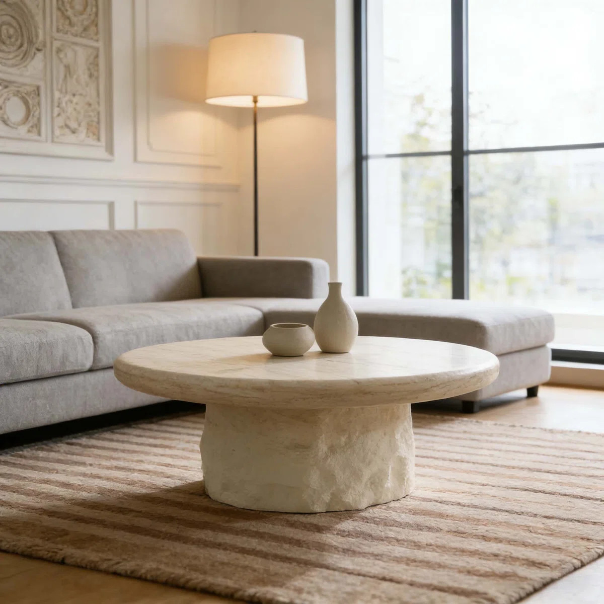 35.04"Fiberglass Round Center Coffee Table | Wayfair North America