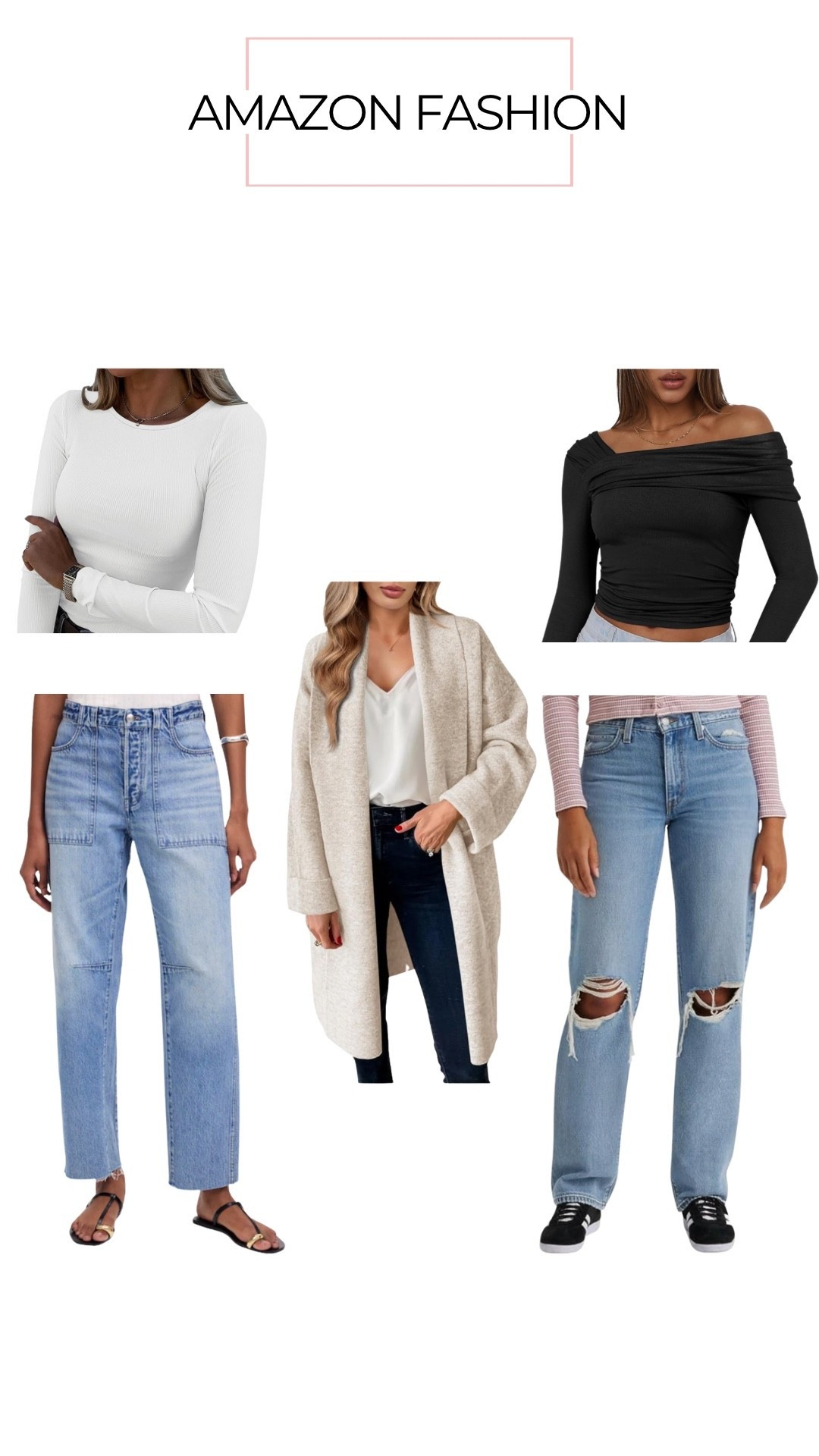 Women’s outfit ideas for fall! These tops, jeans, & cardigan are great staple pieces for fall! 

#amazon #madewell #levis #amazonfashion #womenfashion 
#amazontops #amazonjeans #fallfashion

#LTKFallSale #LTKStyleTip #LTKPetite