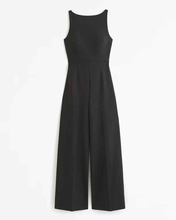 Women's High Neck Clasp-Back Jumpsuit | Women's Dresses & Jumpsuits | Abercrombie.com | Abercrombie & Fitch (US)