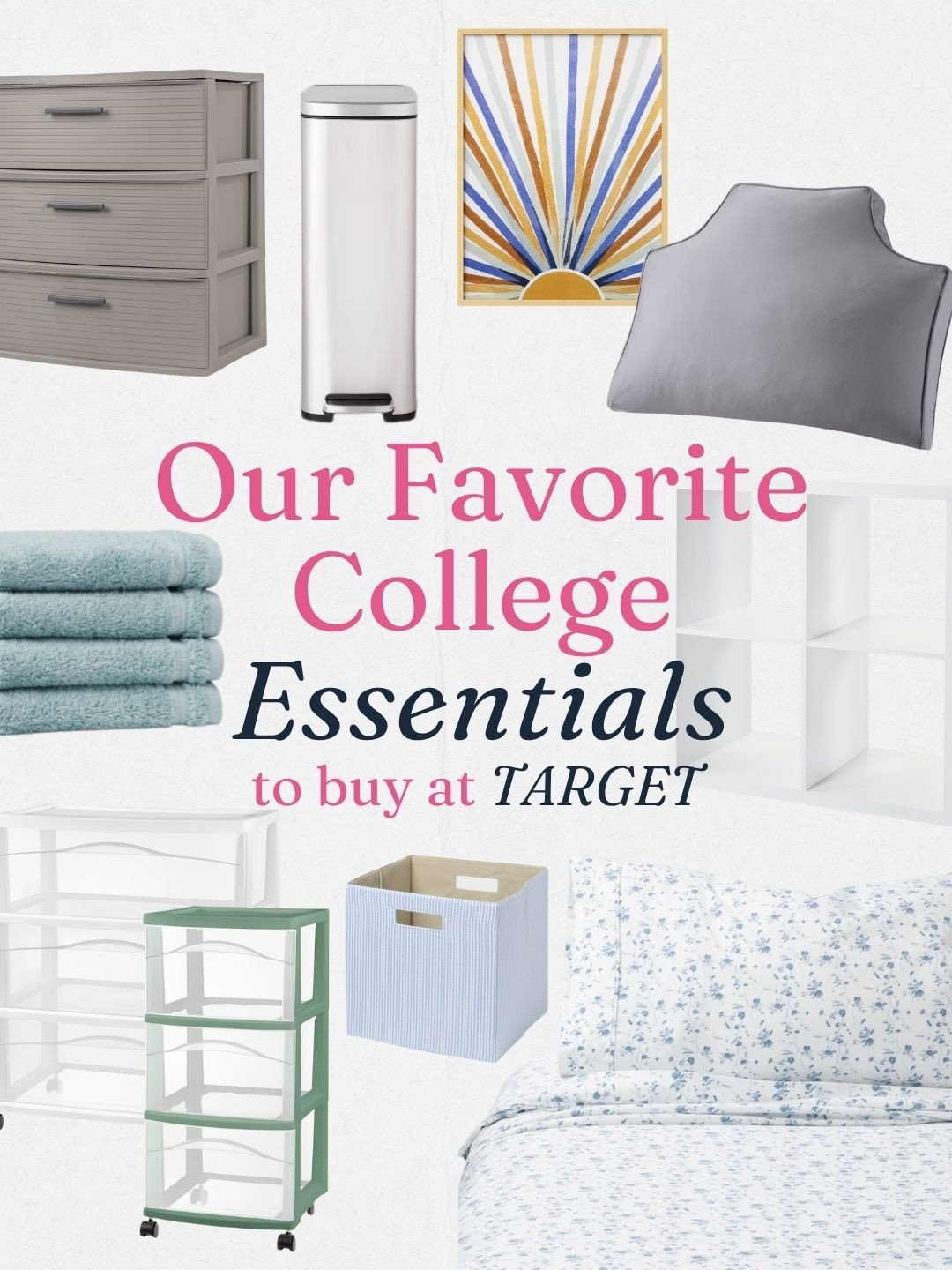 Target is one of our favorite destinations for college dorm and apartment essentials! Target brands like Threshold and Brightroom top the list with our favorite towels and bedding. And with Target's generous return and price matching policy, shopping Target for college just makes sense! #target #targetpartner 

 