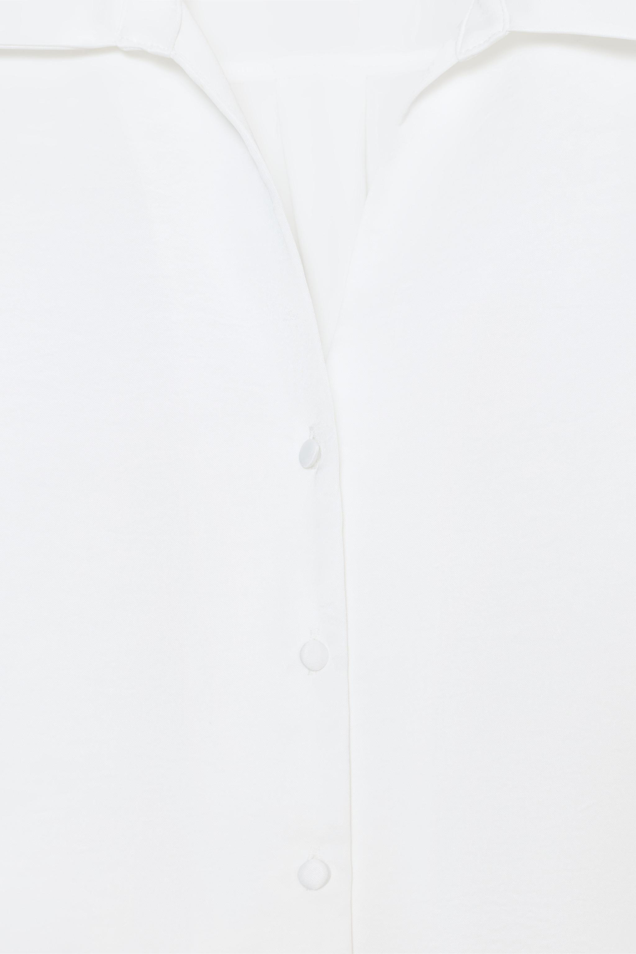 CROPPED SATIN EFFECT SHIRT | Zara US