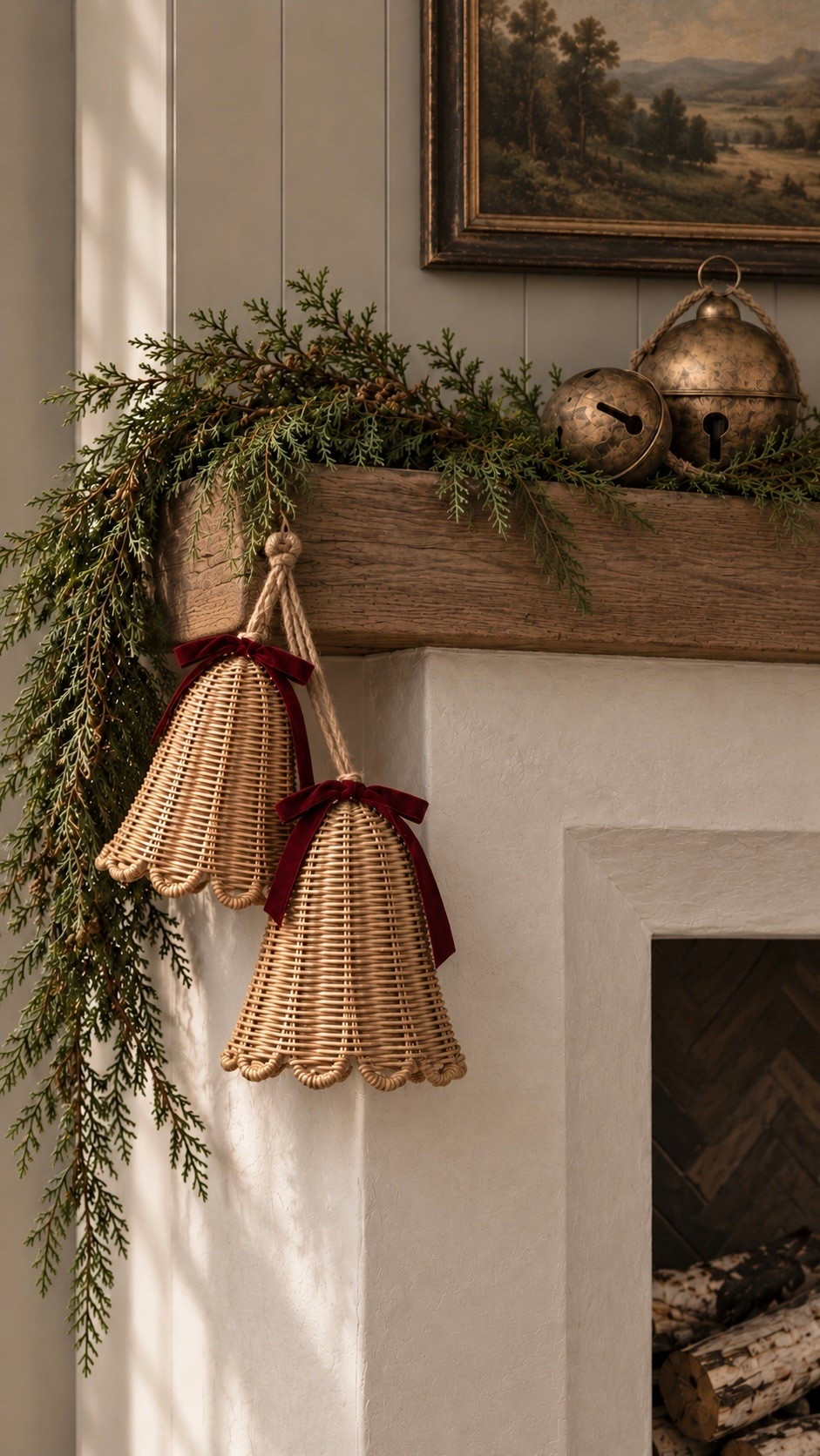 Obsessed with these scalloped bells do from target hang on your mantle or on a read would be super pretty. They are 9 inches tall for size

#LTKSaleAlert #LTKHome