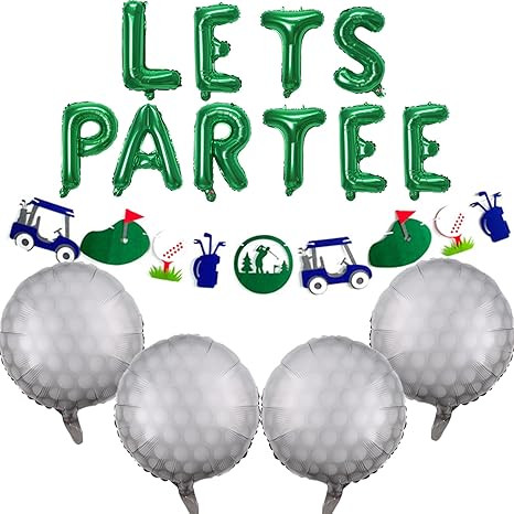 Let's Partee Golf Party Balloons Decorations Banner Men Boys Birthday Decoration Sport Themed Par... | Amazon (US)