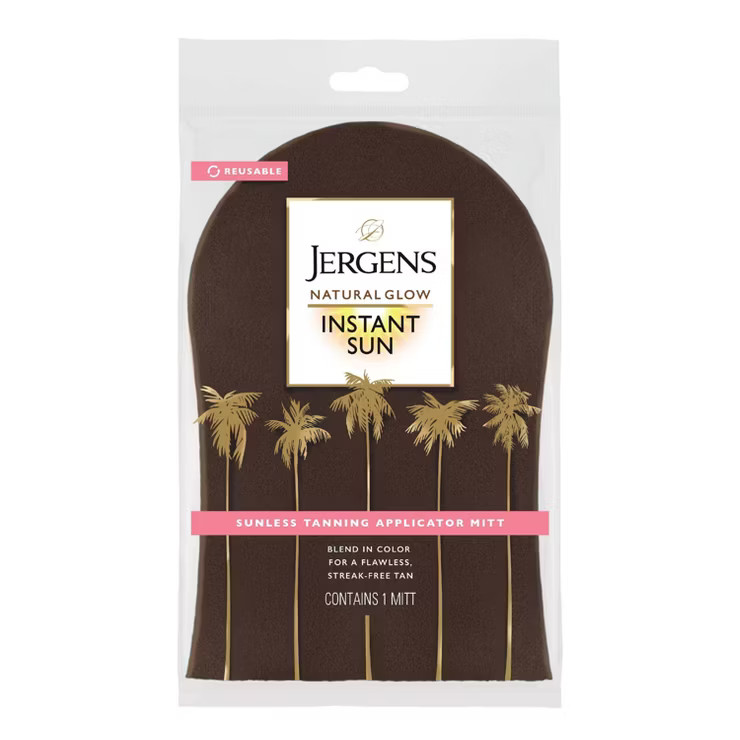 Jergens Natural Glow Instant Sun Application Mitt For Self Tanners, Streak-Free Sunless Tanning G... | Target