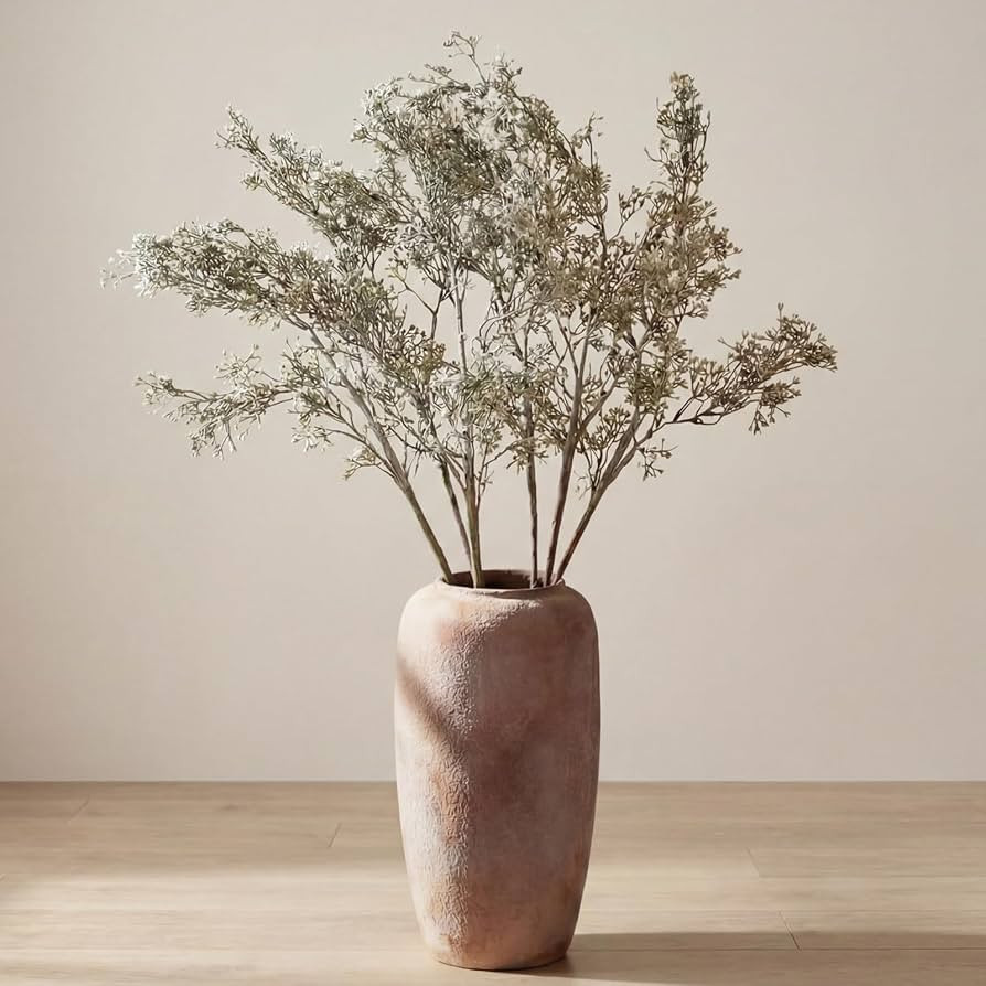 Giegxin 6 Pcs 42.5 Inch Artificial Babys Breath Flowers Branches Faux Flower Spray Green Artifici... | Amazon (US)