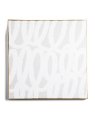 30x30 Greige Loop Abstract Gold Framed Wall Art | Marshalls