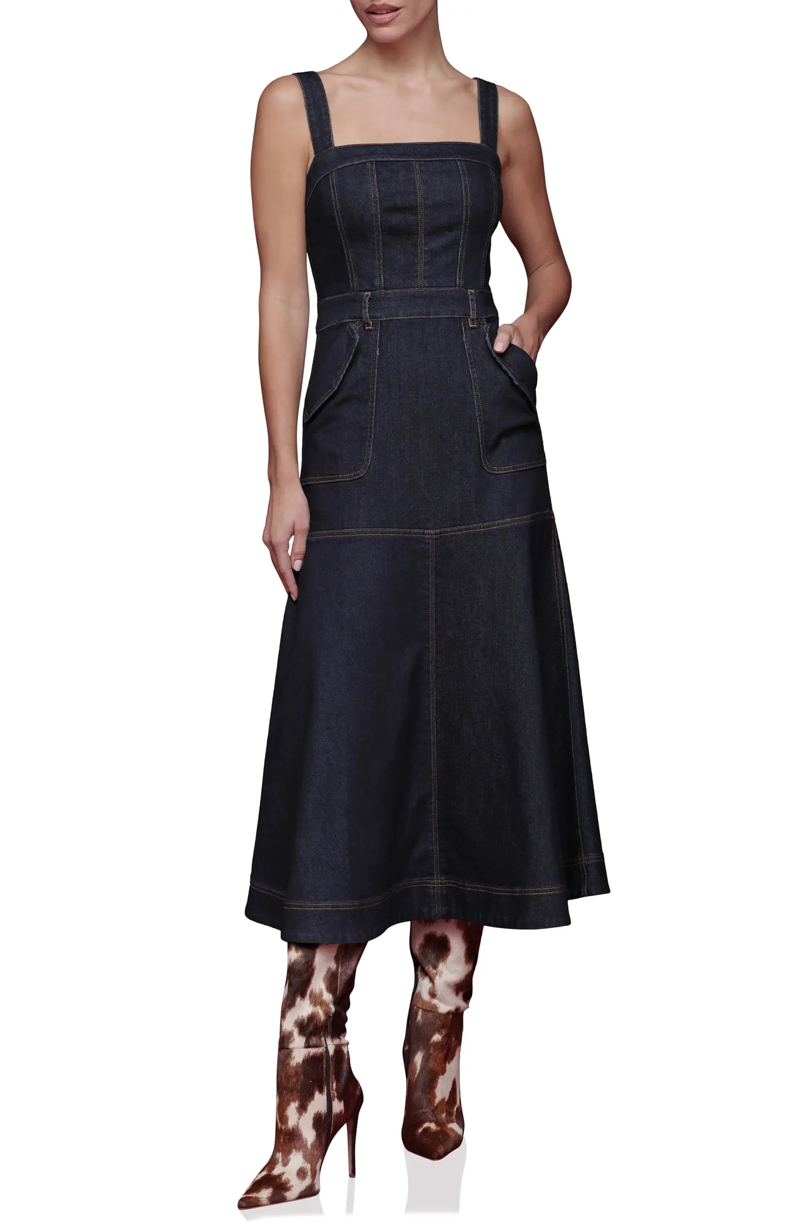 Sleeveless Denim A-Line Dress | Nordstrom