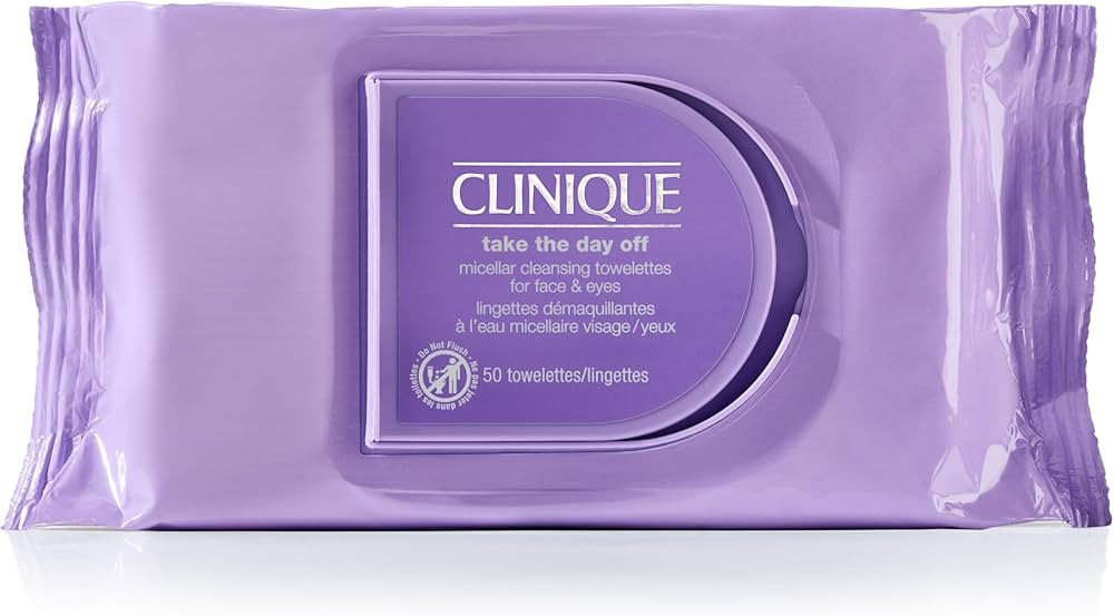 Clinique Take The Day Off Micellar Cleansing Makeup Remover Wipes For Face and Eyes | Safe For Se... | Amazon (US)