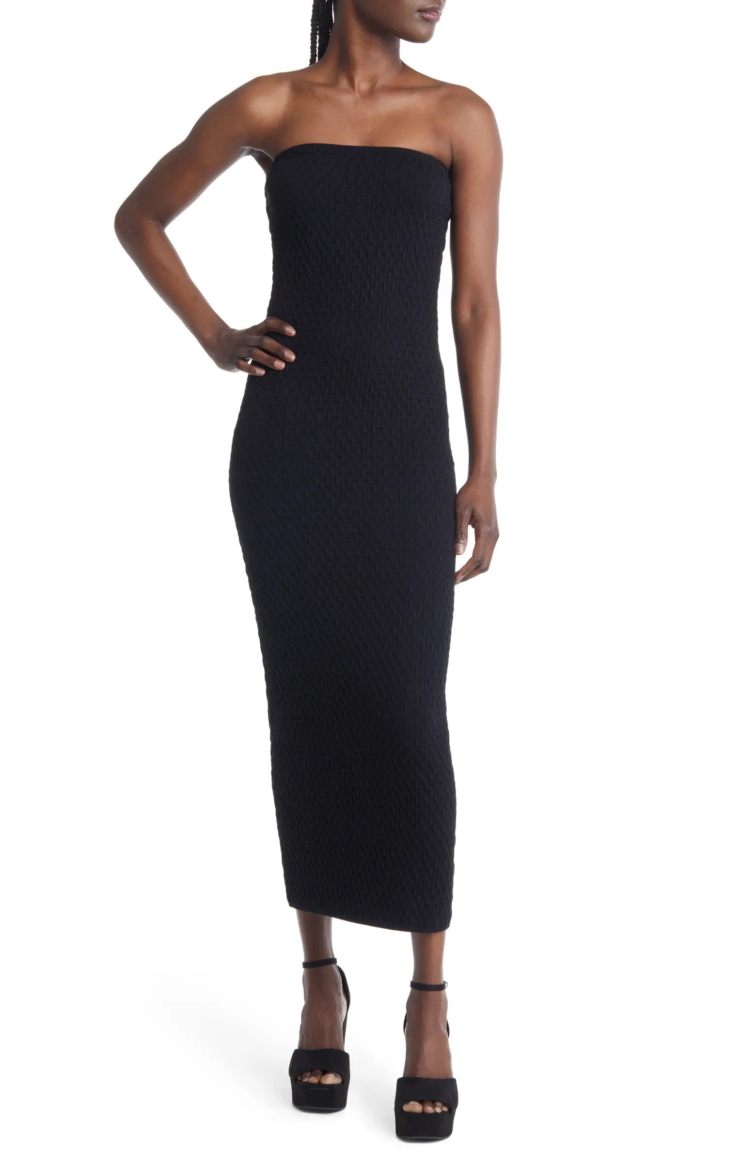 Strapless Maxi Sweater Dress | Nordstrom