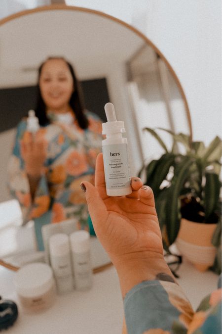 Thinning hair is never any fun, but it’s totally normal. I mean between hormones and just the natural aging process, it isn’t anything to ever feel ashamed of or freaked out by. 

So let’s chat about what I’m doing about it!

Recently I started using the hair regrowth treatment from @hers and I feel like Rapunzel! 

This topical serum is formulated for women and helps promote thicker, and fuller hair. 

I like to do one drop in the morning and evening — a little does go so such a long way. 

But what about y’all?! Have you tried this fab product yet?

#LTKCyberweek #LTKunder50 #LTKbeauty