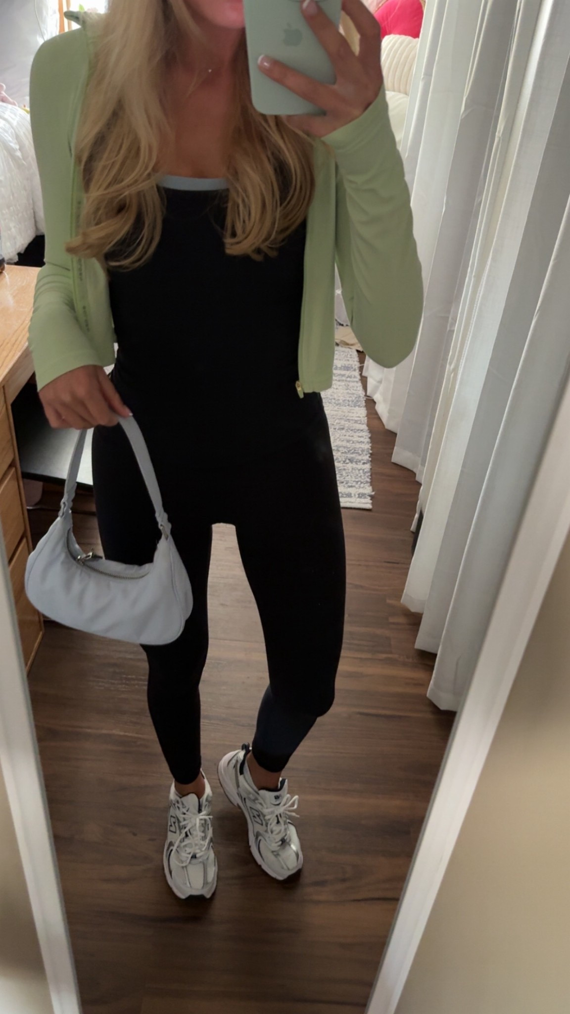 tank - xs
jacket - xs
leggings - 4
bra - xs
shoes - 8.5 

#LTKStyleTip #LTKFindsUnder100 #LTKSeasonal