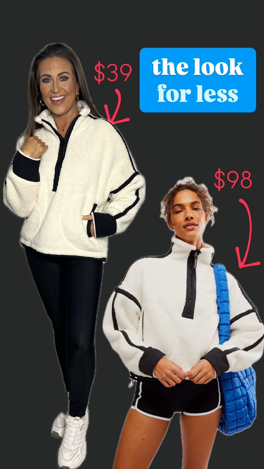 The look for less - Free People inspired fleece pullover. Comes in other colors. Wearing a small. Cinches at the waist. 

#LTKSeasonal #LTKFindsUnder100 #LTKFindsUnder50