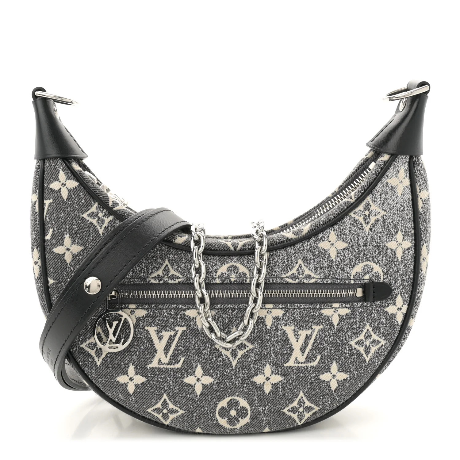 Monogram Jacquard Denim Loop Bleu | FASHIONPHILE (US)