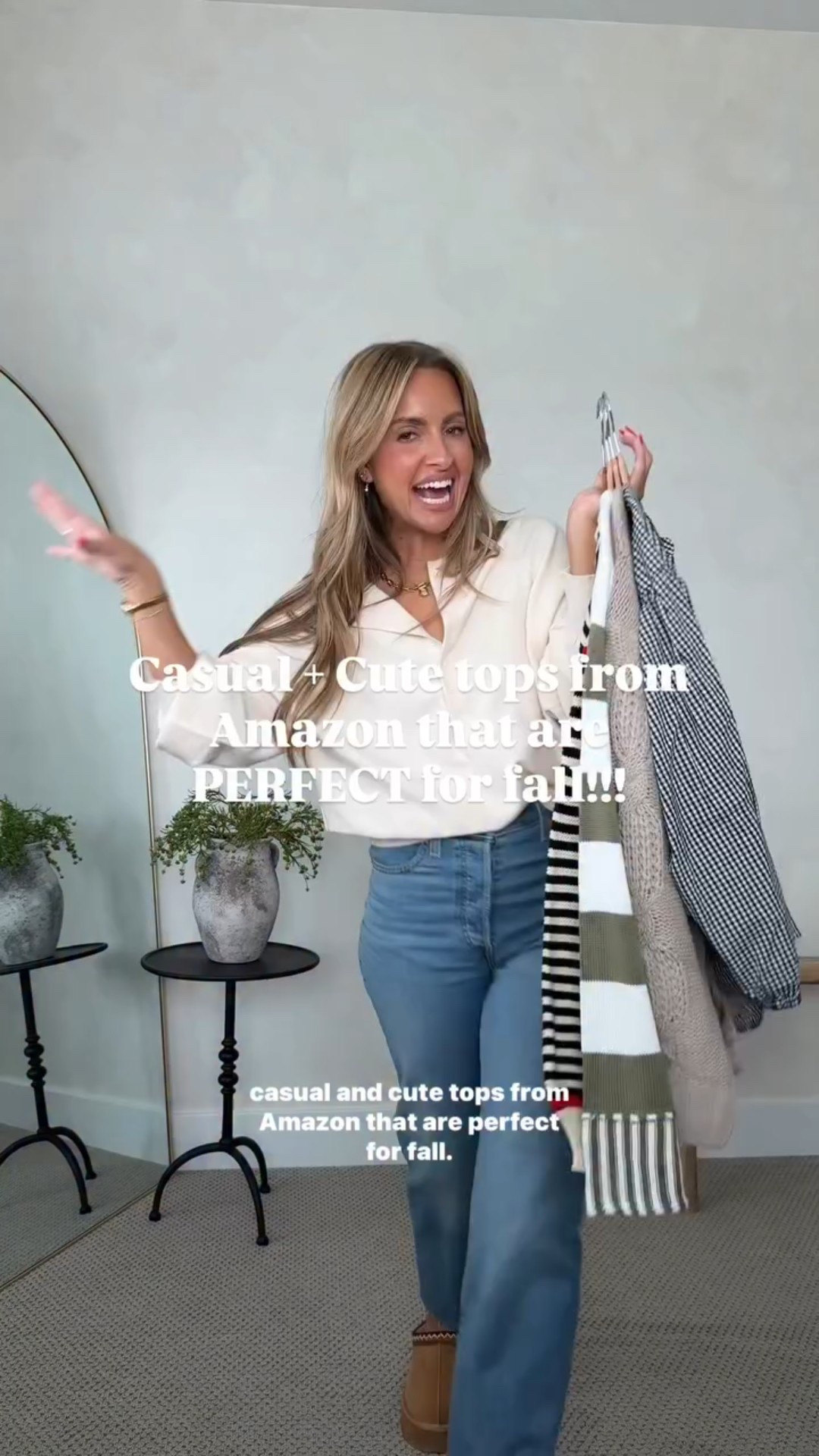 Loving these top picks! Can also be worn in the winter. Perfect for a cozy yet cute look ✨ I’m 5’4 120 in smalls in the first sweater and the bow sweater, mediums in the rest

#LTKSeasonal #LTKFindsUnder50 #LTKStyleTip