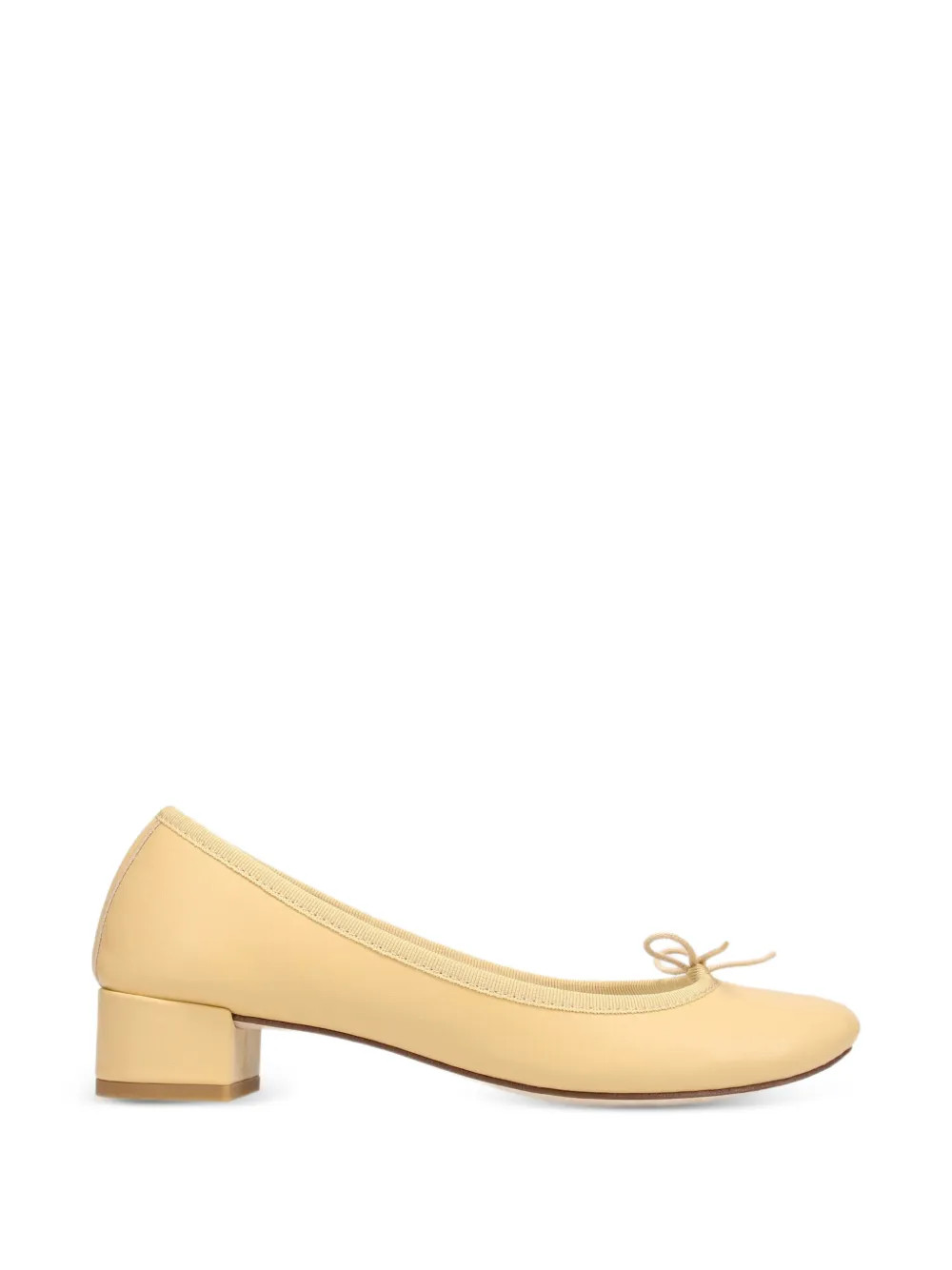 Repetto Camille bow-detail Leather Pumps | Yellow | FARFETCH | Farfetch Global