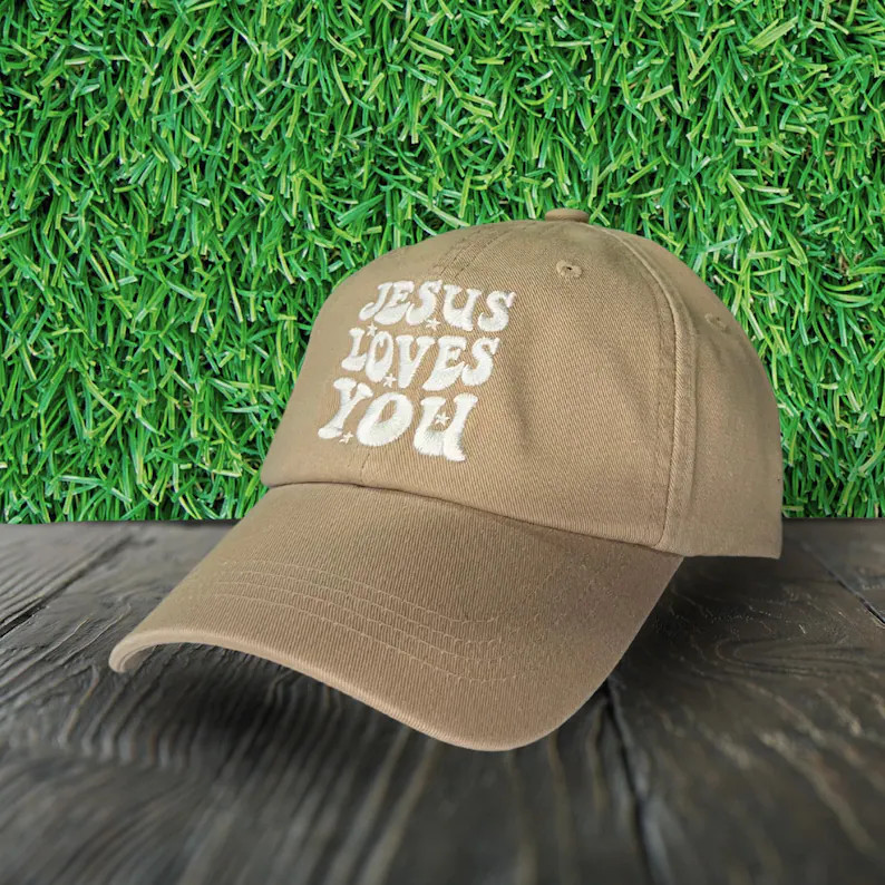 Jesus Loves You Embroidered Baseball Cap - Christian Dad Hat | Etsy (Global)
