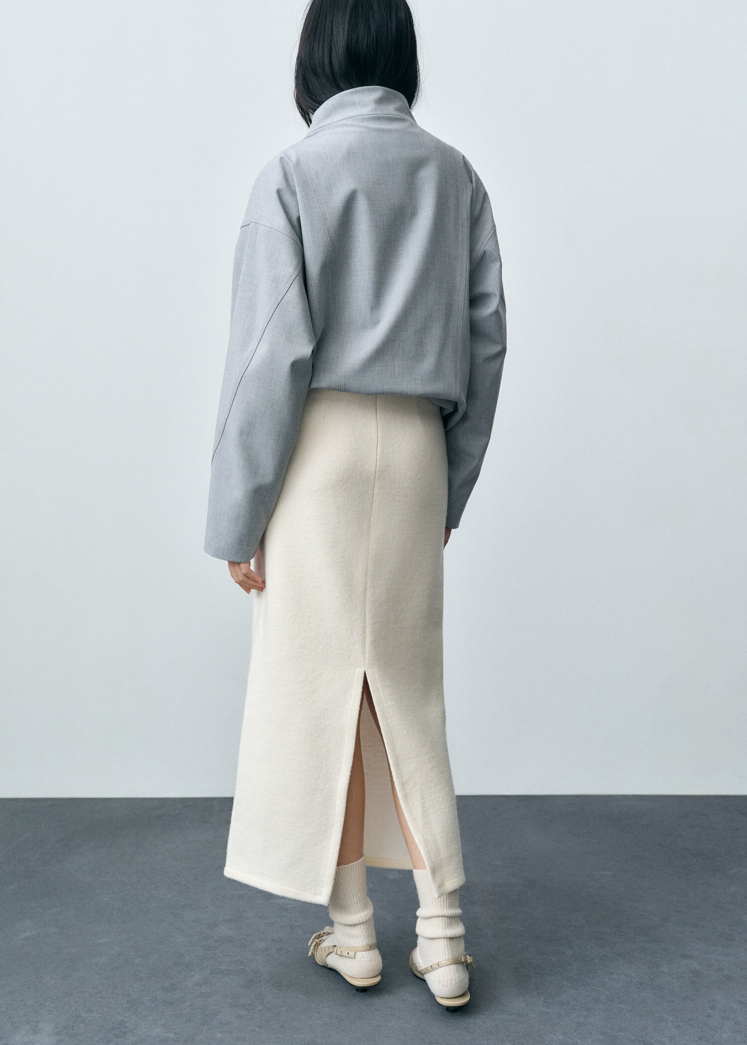 Wool-blend midi-skirt - Women | MANGO USA | Mango (US/MX/AU)