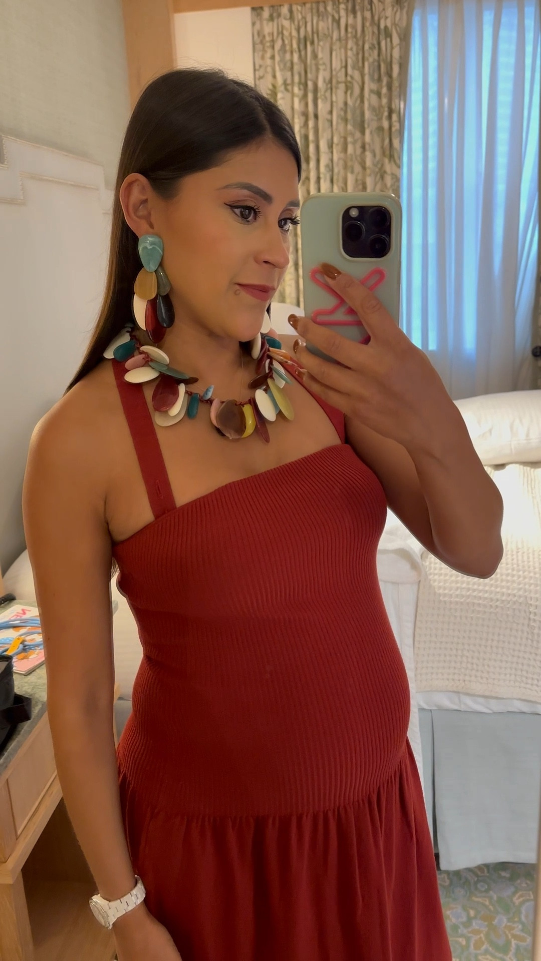 Beautiful fall 🍁 maternity dress. Features removable halter strap and a lot of stretch.

#LTKSeasonal #LTKBump