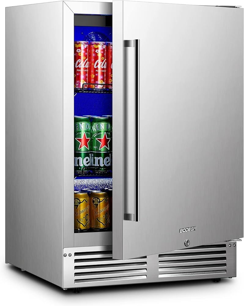 Amazon.com: BODEGA Outdoor Beverage Refrigerator, 164 Can Built-In or Freestanding 24 Inch Outdoo... | Amazon (US)
