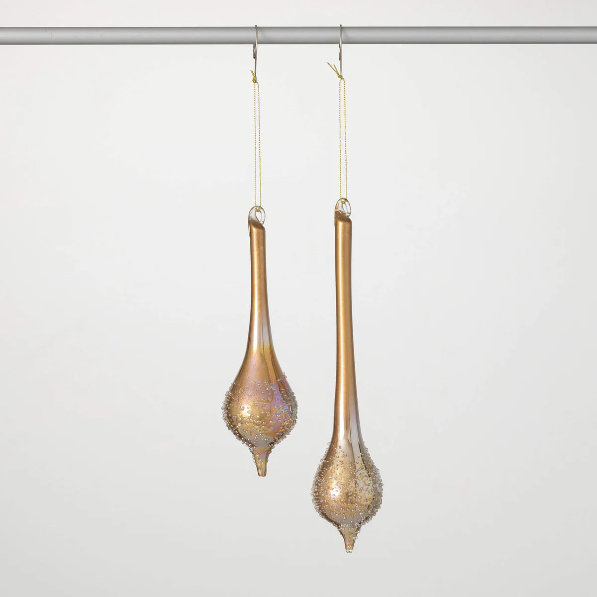 Metallic Drop Ornament Set | Sullivans Home Decor