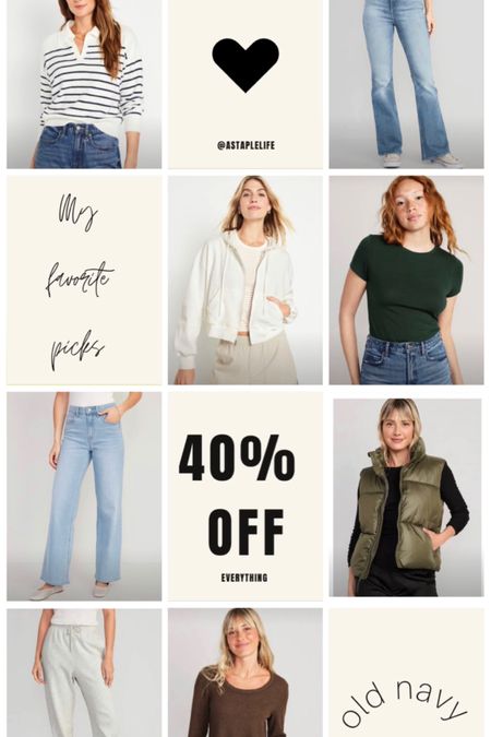 40% off EVERYTHING at Old Navy! 

#LTKsalealert #LTKfindsunder50 #LTKstyletip