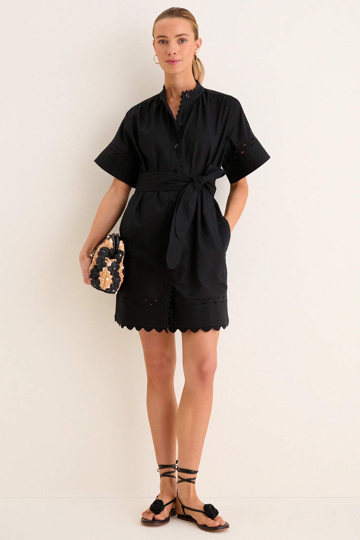 Black Linen Cornelia Dress | Tuckernuck (US)