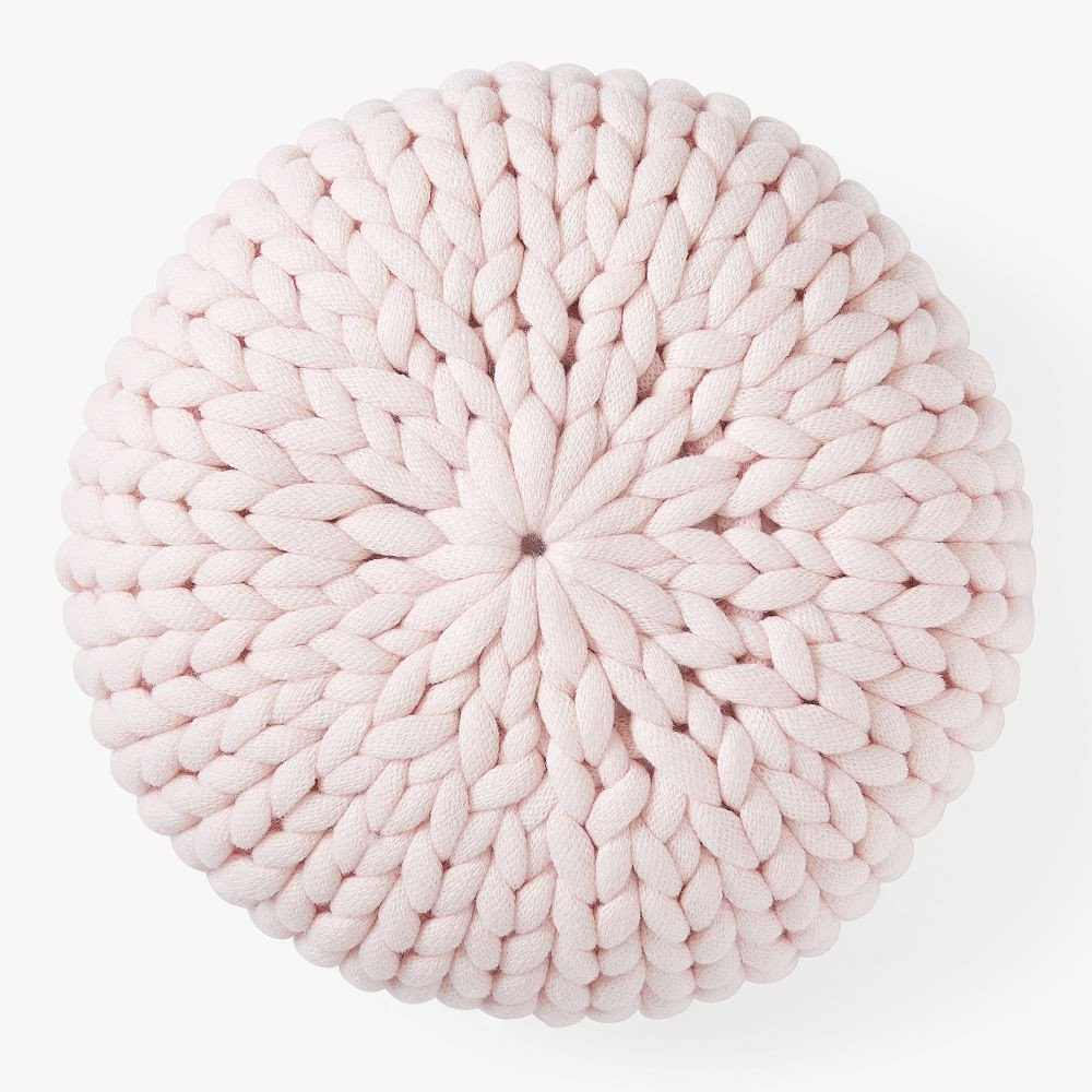 Round Chunky Knit Pillow | Pottery Barn Teen