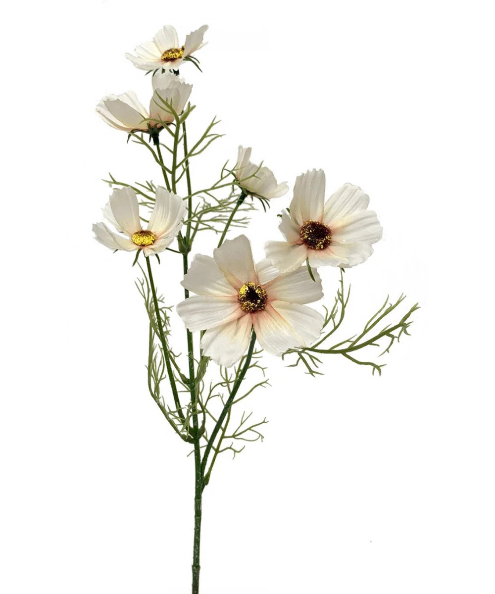 Cream Cosmos Spray Artificial Flower | Wayfair North America
