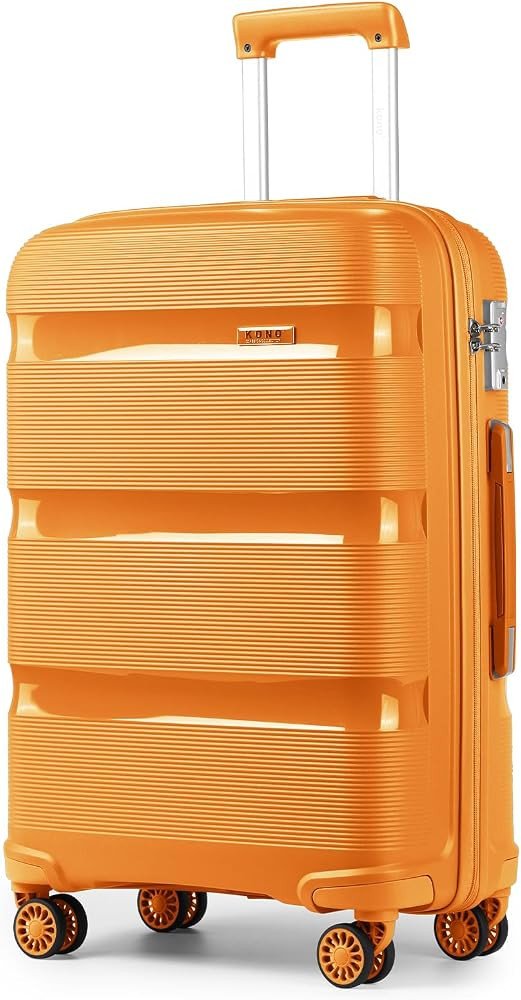 Amazon.com | Kono Carry On Luggage Hard Shell Travel Trolley 4 Spinner Wheels Lightweight Polypro... | Amazon (US)