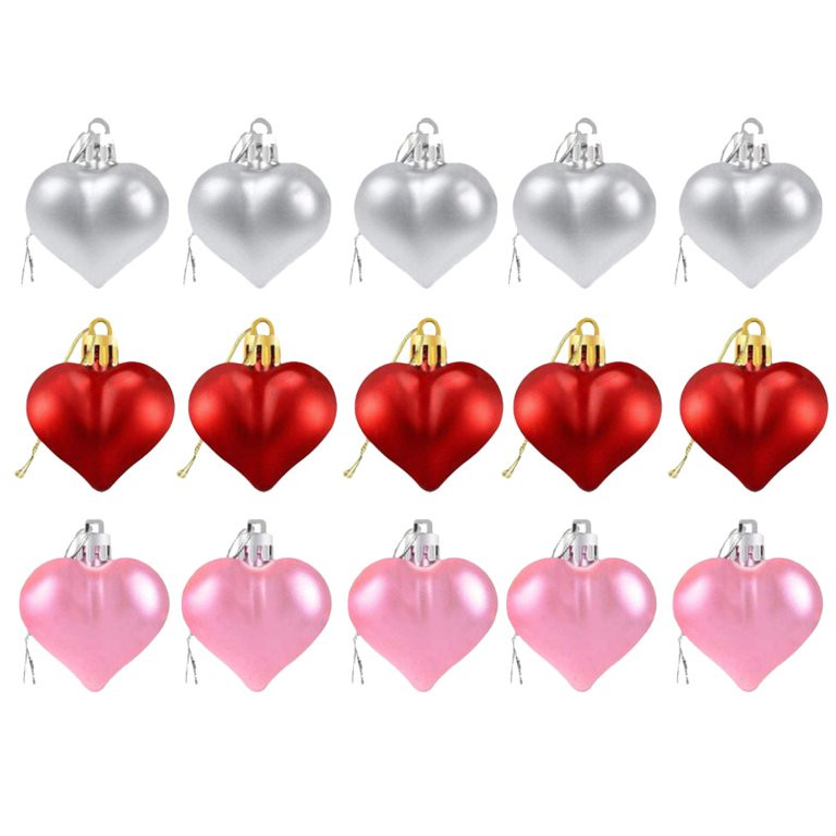 NUOLUX 36pcs Valentine's Day Ornaments Christmas Party Heart Shape Ball Hangings | Walmart (US)