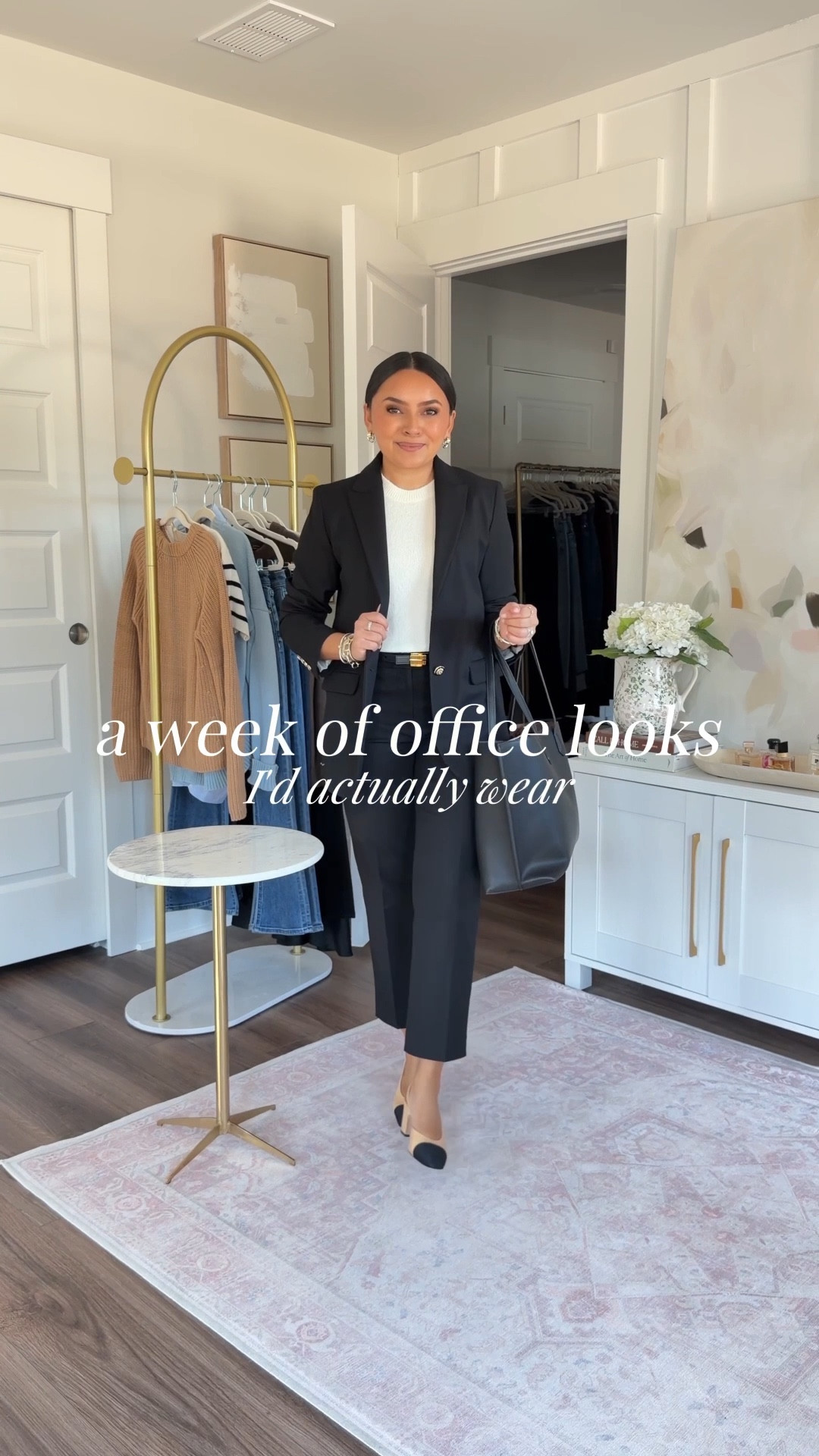 Workwear Office Outfits!
For reference: I’m 5’0, 32b bra size, and 2/26 in bottoms, pear shaped. 
*Everything I share is unaltered! TTS means true to size. Between size 5-6.5 in shoes

Moss green cardigan size xs petite TTS
Moss green button down size xxs regular TTS
Tan pants size 2 petite TTS - if these are sold out I linked another pair as similar - just the button fasten is different but same exact style!
Medium brown tan heels size 5 TTS

Camel cardigan size xs TTS
White button down is old, similar linked
Black pants size 2 petite TTS
Medium brown tan heels size 5 TTS

Cropped trench jacket size xxs regular TTS - sleeves are a little long on me so I cuff them in 
White top size xs TTS
Navy night sky wide leg pants size 2 petite TTS


Black blazer - old from Ann Taylor, similar linked
Sweater top is old, similar linked
Black ankle pants size 2 petite TTS
Reversible belt size xs TTS


Cashmere pullover size xs - if color is not available, check back for restocks!
Sweater top is old, similar linked
Heirloom color jeans 26 petite TTS - petite is labeled as Lil
Dark brown leather boots size 5.5 TTS
Reversible belt size xs TTS



#LTKPetite #LTKWorkwear #LTKootd

#LTKdayinmylife #LTKootd #LTKPetite