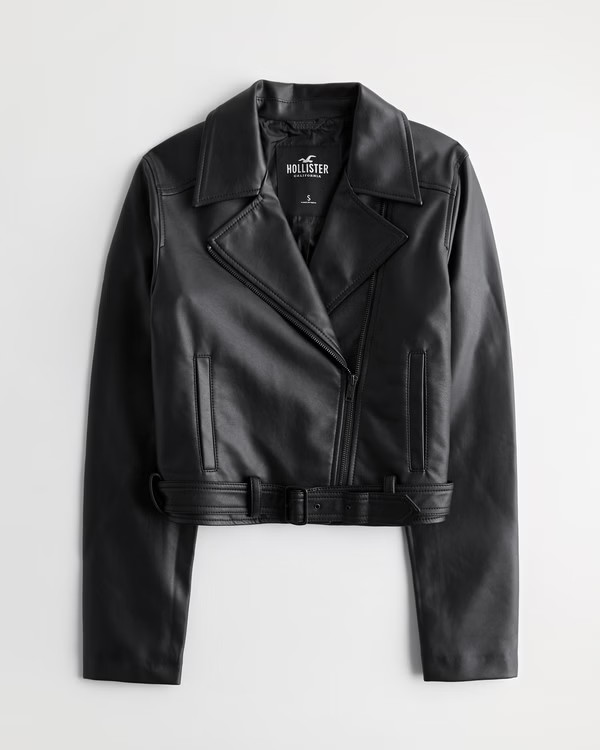 Vegan Leather Biker Jacket | Hollister (US)
