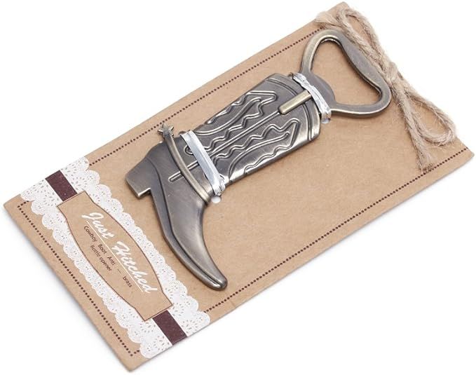 GaoCold Just Hitched Cowboy Boot Bottle Opener Western Birthday Wedding Favor Party Cute | Amazon (US)