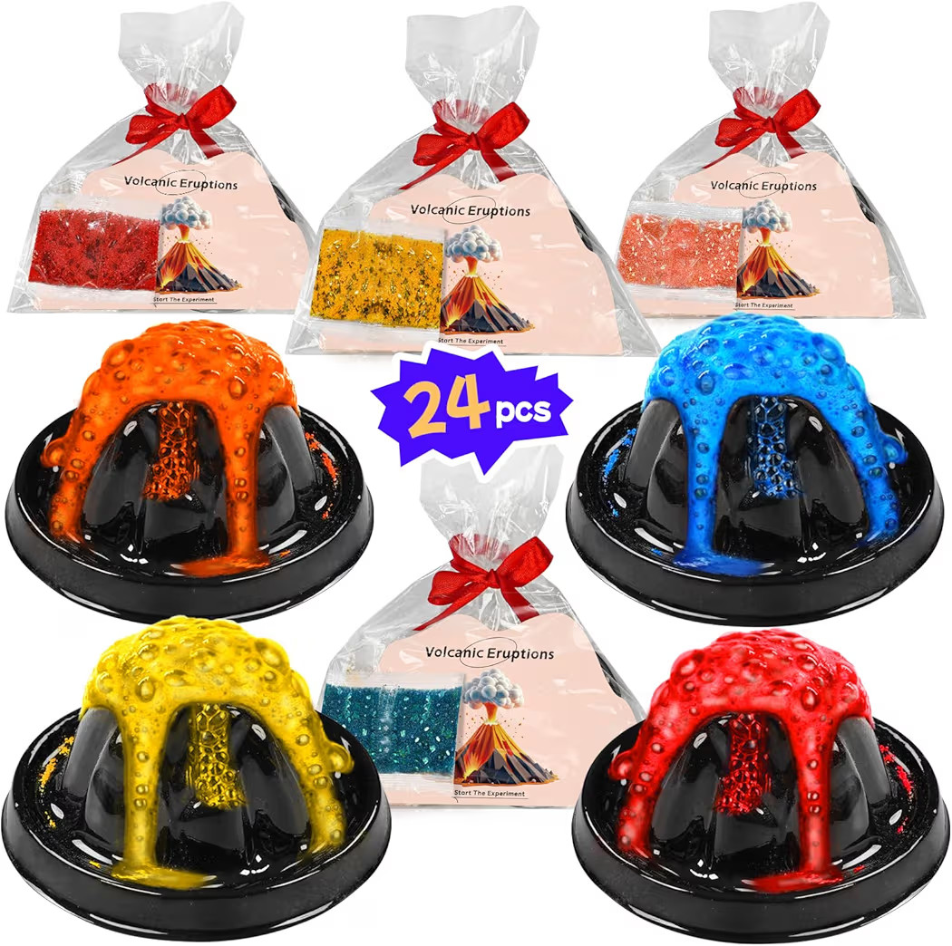 24Pcs Volcano Eruption Science Kit Party Favor Experiments Gifts for 4-6 8-12 Age Boys and Girls ... | Amazon (US)