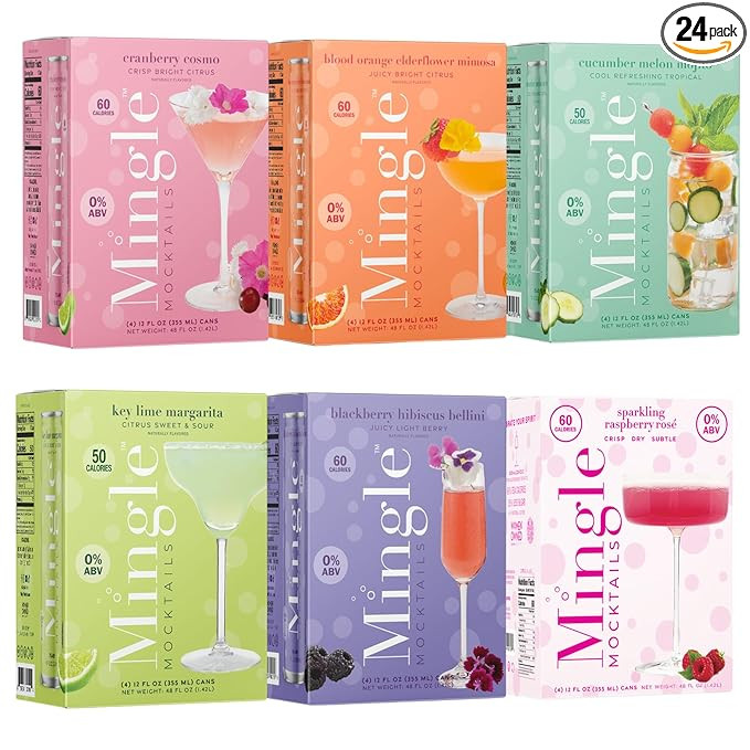 Mingle Mocktails - Blackberry Hibiscus Bellini, Cranberry Cosmo, Key Lime Margarita, Blood Orange... | Amazon (US)