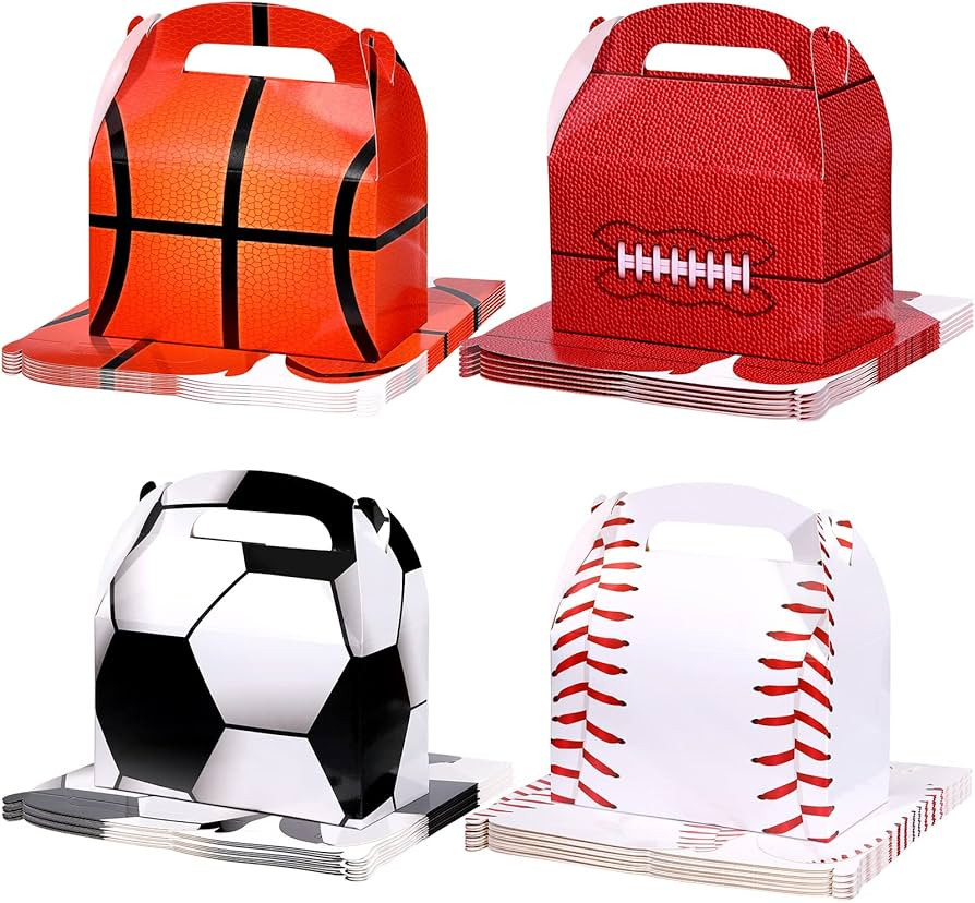 Nezyo 24 Pack Sports Themed Birthday Party Supplies Football Treat Boxes Soccer Party Favors Spor... | Amazon (US)