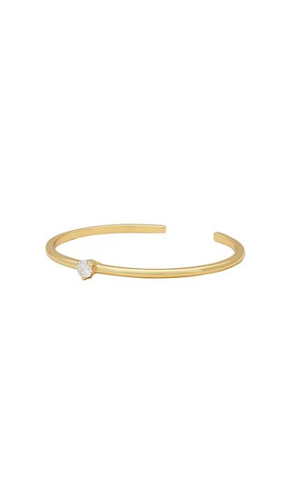 Solitaire Bracelet Cuff in Gold | Revolve Clothing (Global)