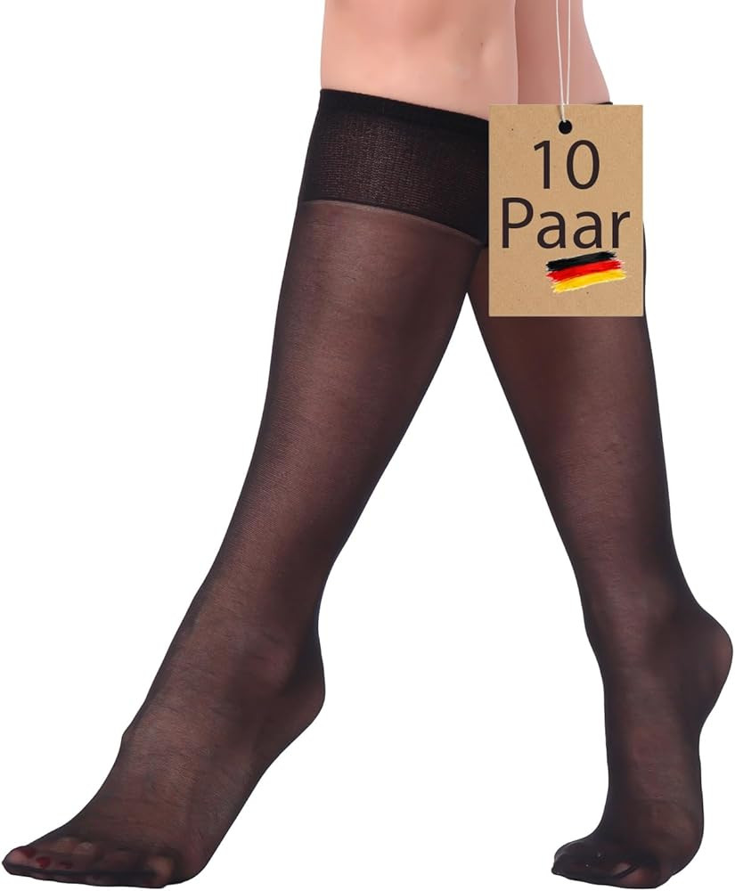 BANANALU 10, 20,30, 40 Paar Kniestrümpfe 40 DEN Feinkniestrümpfe Nylon Socken Seidenfein | Amazon (DE)