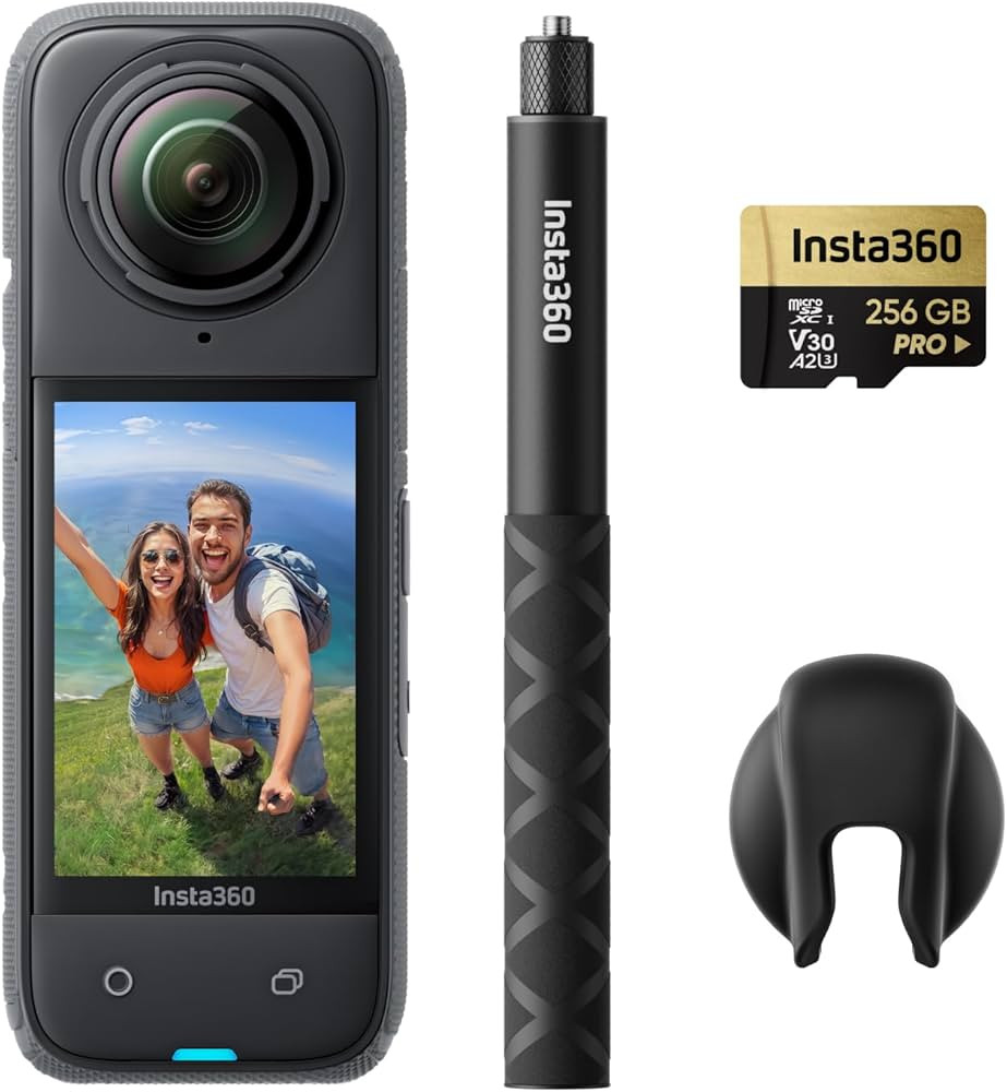 Insta360 X4 Get-Set Bundle - 8K Waterproof 360 Action Camera, 4K Wide-Angle Video, Invisible Self... | Amazon (US)