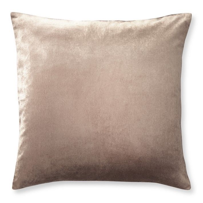 Velvet Pillow Cover, 22" X 22", Blush | Williams-Sonoma