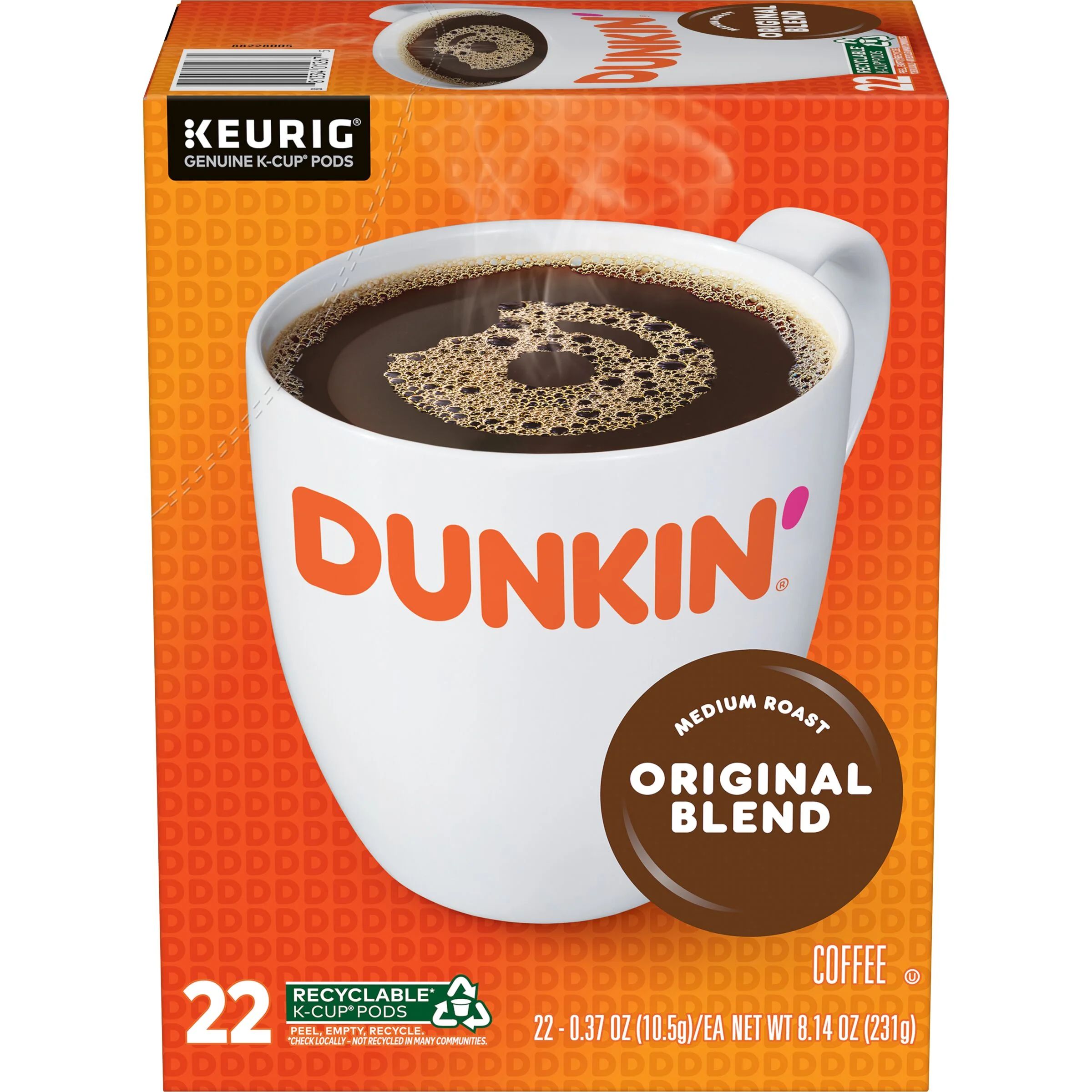 Dunkin' Original Blend K-Cup Pods, 22-Count (Packaging May Vary) | Walmart (US)