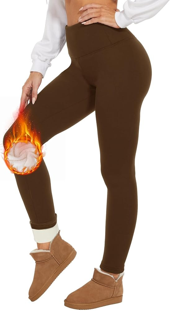 HLTPRO Fleece Lined Leggings Women - Winter Thermal Warm High Waisted Tummy Control Pants for Yog... | Amazon (CA)