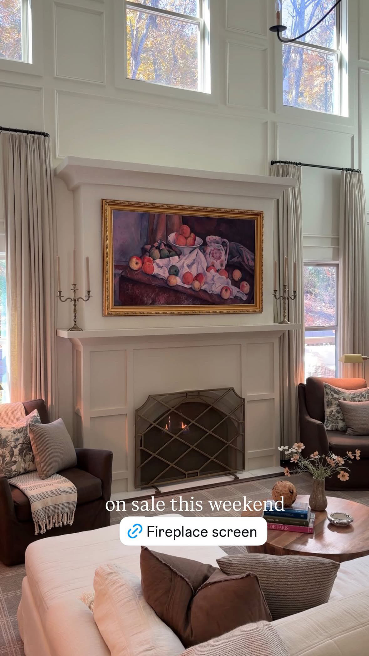 I get so many questions about my fireplace screen and it is one of my favorite things! 

 