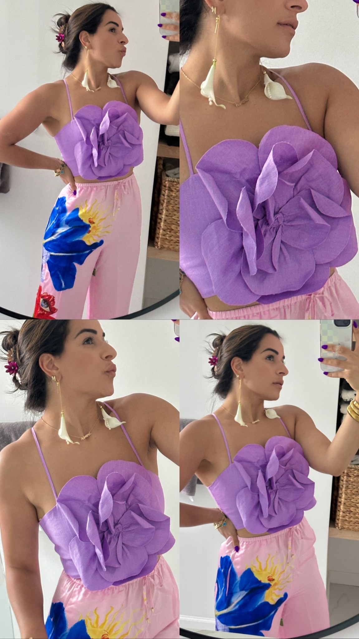 I absolutely loveeeeee Yumi Kim floral tops !!! They are just so fun, so unique — throw it on with some jeans, shorts, whatever… it just works!

I went full floral fantasy and paired it with these gorgeous printed trousers!
❗️GRAB THIS TOP WHILE IT’S IN STOCK❗️
#YumiKim #FloralObsession #SummerSlay #OOTDGoals #StyleMood #LTKStyle #LTKFinds #FloralFitCheck #VacayVibes #FunFashion

#LTKBeauty #LTKStyleTip #LTKSeasonal