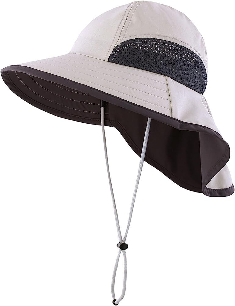 Connectyle Kids Wide Brim Neck Flap Sun Protection Hat Mesh Vent Bucket Sun Hat | Amazon (US)